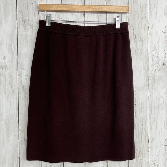 Reflections Spiegel Brown Long Sleeve Turtleneck Knit Warm 2 Piece Shirt Skirt - Picture 6 of 14